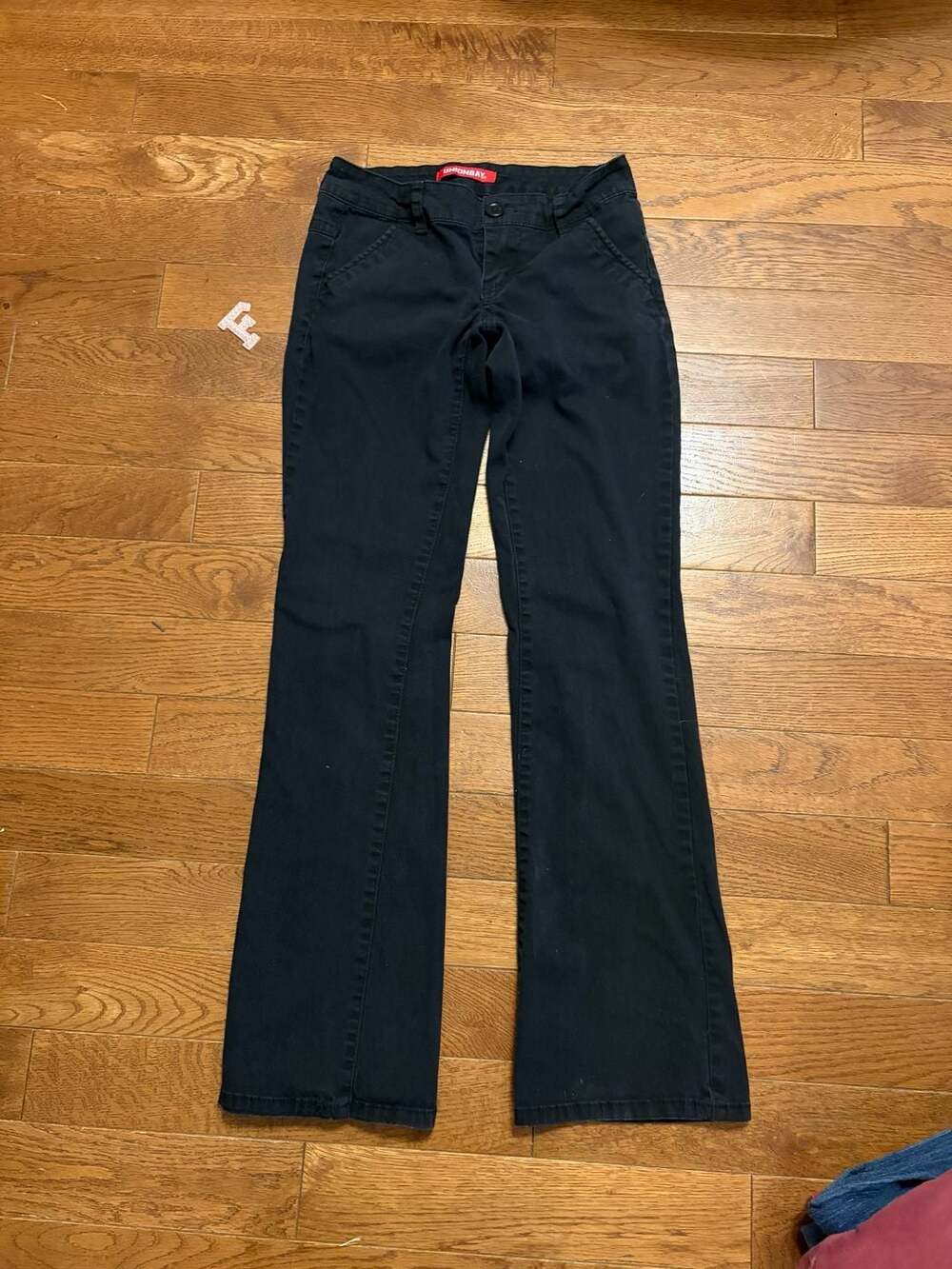Unionbay Flare Pants Size 1 Black Denim Cotton Blend